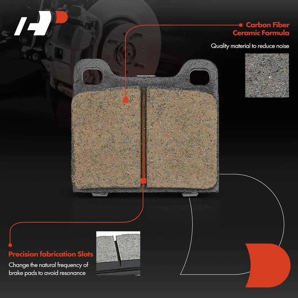 Rear Ceramic Brake Pads for Mercedes-Benz W123 W116 W126 (1976–1985)