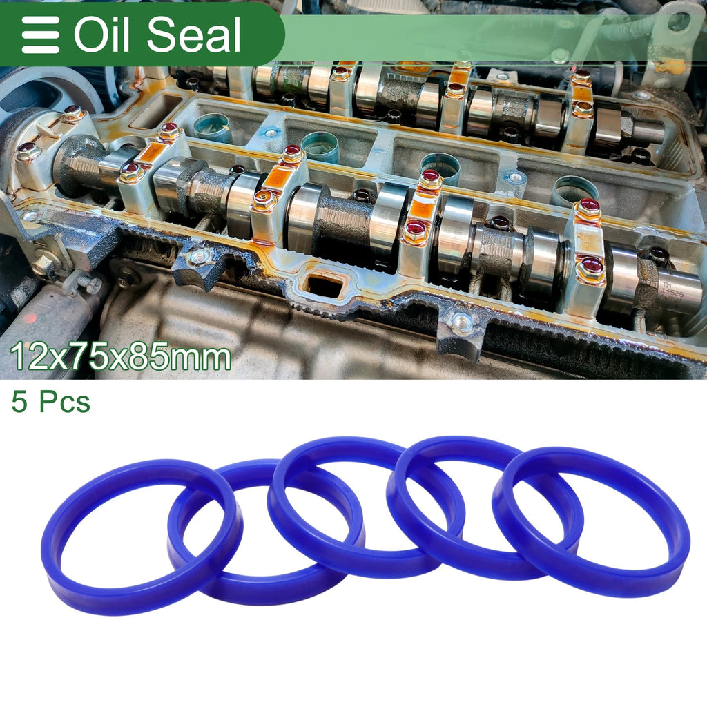 Set of 5 Oil Seal Rotary Shaft Seal TPU 75x85x12mm High Pressure