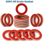 20pc Lower Unit Oil Drain Gaskets for YMH Outboards (90430-08020-00, 90430-08003)