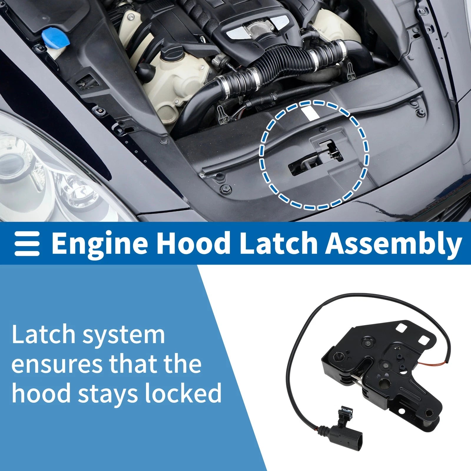 Hood Latch Assembly for Audi A6 (2005–2008) No. 4FD823509A
