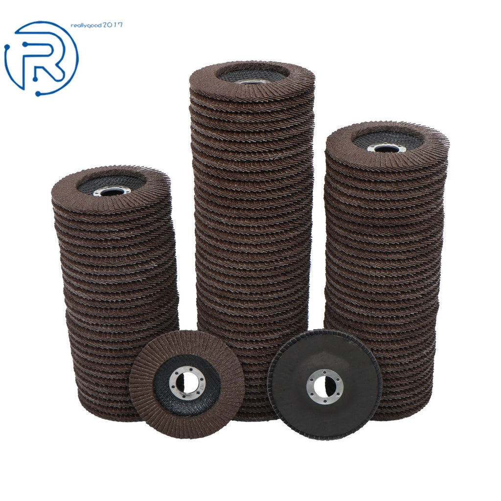 100PCS 4.5" Zirconia Flap Disc Sanding Grinding 40 Grit