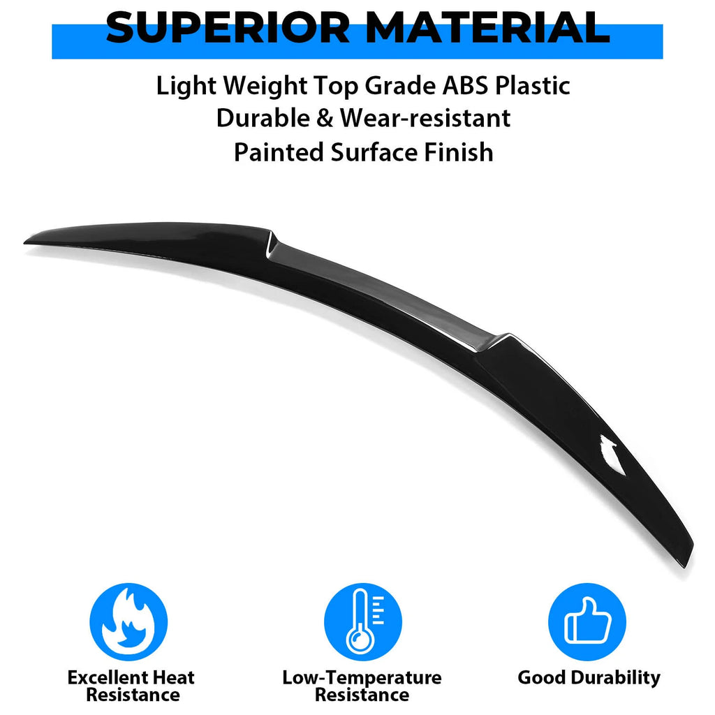 Rear Trunk Spoiler for BMW G20 330i G80 M3 (2019–2025) Gloss Black M4 Style