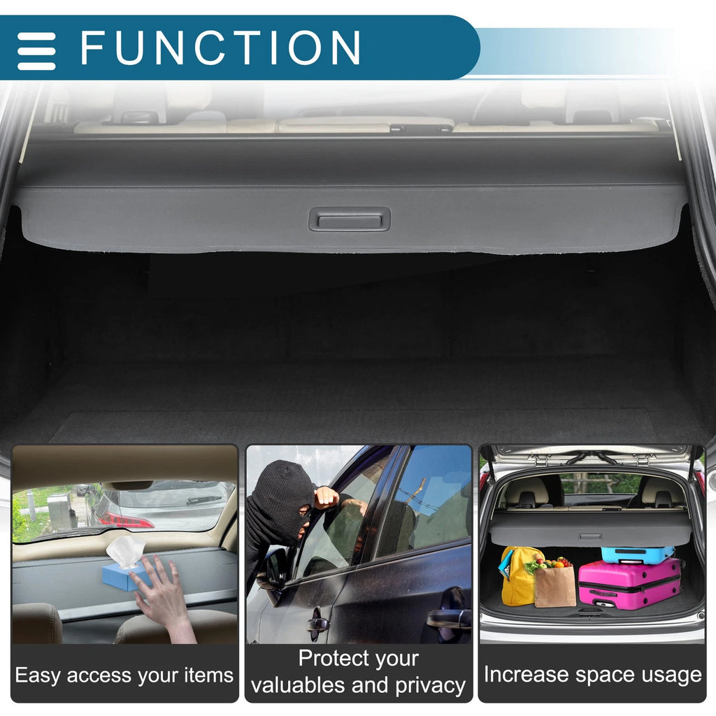 Retractable Cargo Cover for Volkswagen Atlas (2018–2025) Black