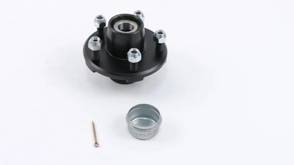 Trailer Hub Kit with 1 Inch I.D. Bearings for 5 Bolt Trailers (Year Range)