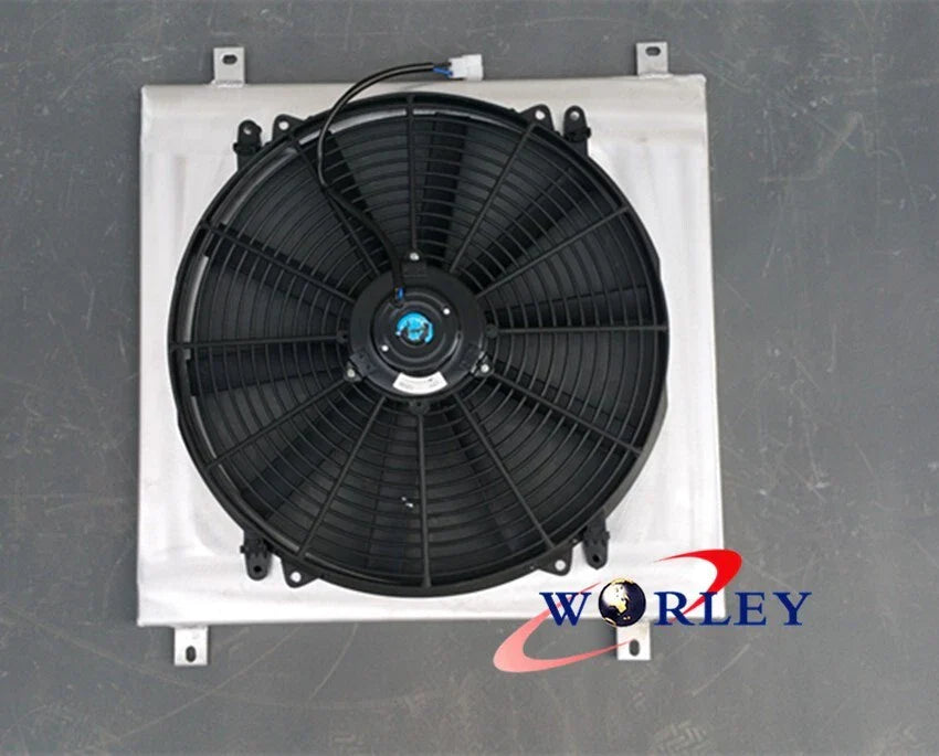 Aluminum Radiator Shroud & Fan for Mazda RX2 RX3 RX4 RX5 RX7 (1970-1985)