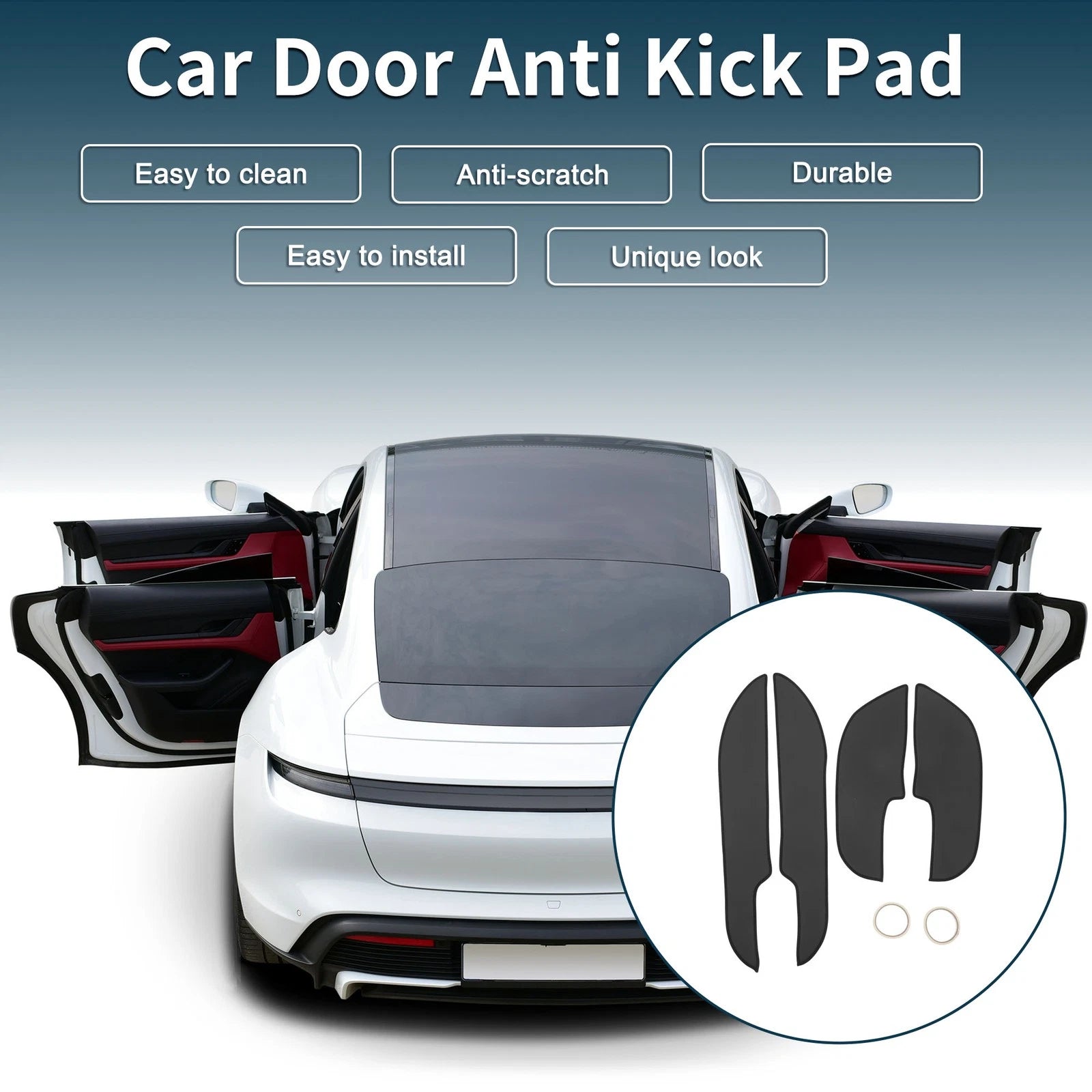 Set of 1 Car Door Anti Kick Pad Protector for Mitsubishi Outlander (2013–2020)