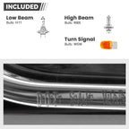Halogen Headlight Set for Jeep Compass (2017–2021) w/ Bulbs Left+Right
