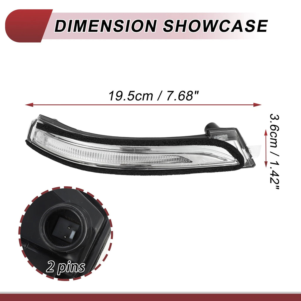 Mirror Turn Signal Light for Hyundai Elantra (No. 87624F2000) Right Black Clear