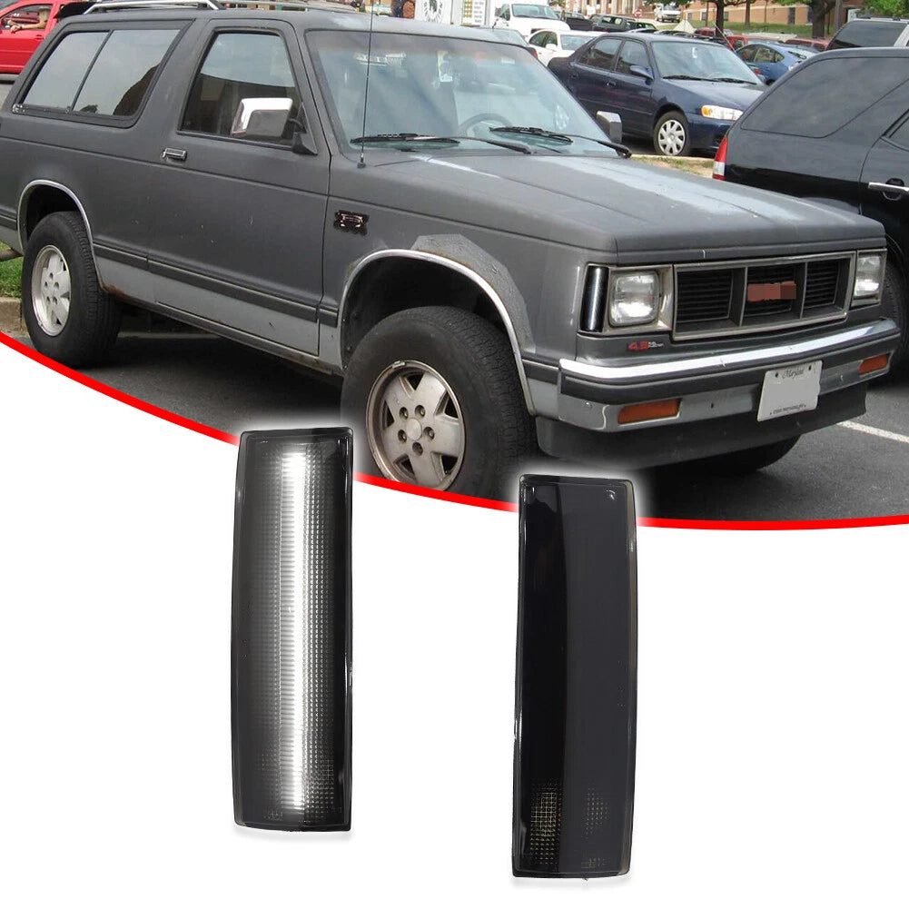 Smoked Lens LED Side Marker Lights for Chevy S10 GMC Jimmy S15