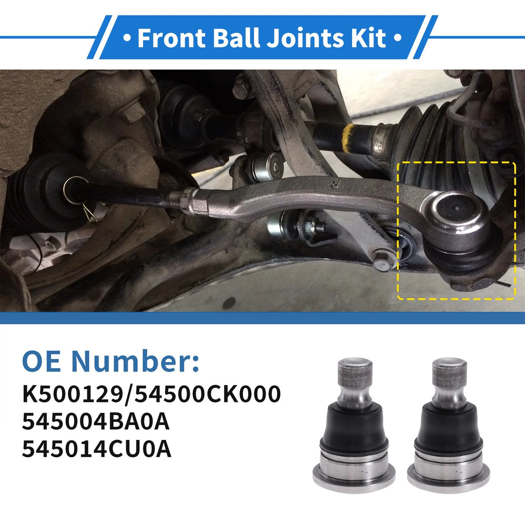 2X Front Lower Ball Joints for Nissan Murano (2003–2007) No.K500129/54500CK000