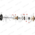 Water Pump Repair Kit for Chris Craft 350 & Commander 302 351 (16.80-90166)
