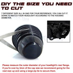 Flexible Rubber LED Headlight Dustproof Housing Cover Seal for 70-100mm (2025-2025)