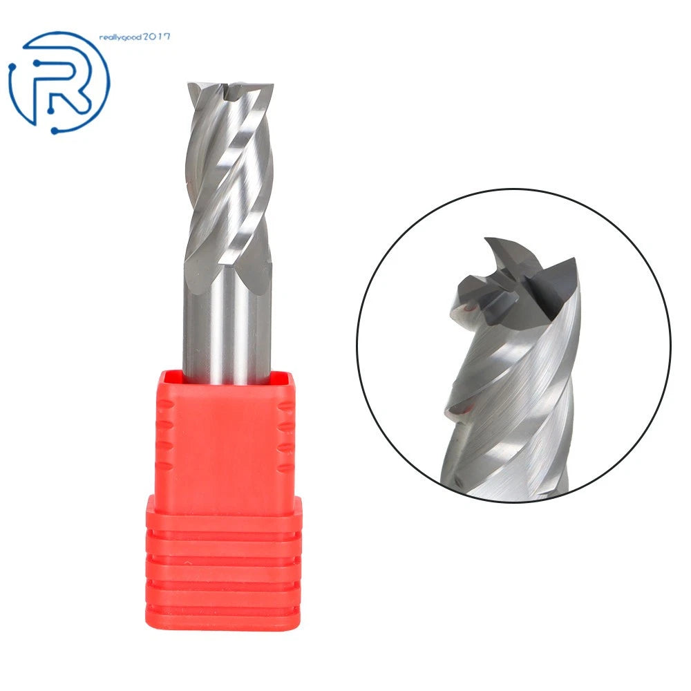 Set of 4 Carbide End Mills 5/8" for Precision Cutting