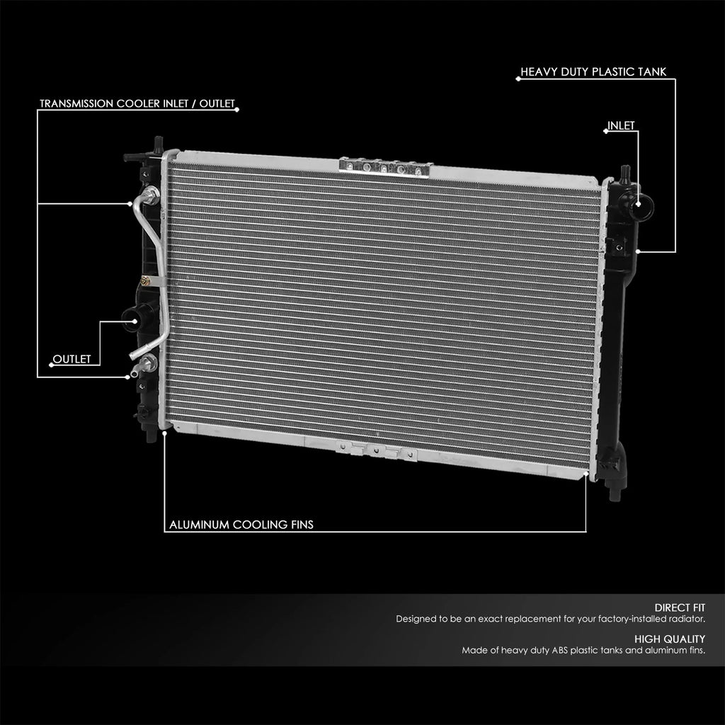 Aluminum Core Cooling Radiator for Daewoo Lanos (1999–2002) DPI 2386