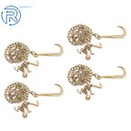 Set of 4 J Hook Tow Chains 5/16"×8' G80 with 15" Grab Hook 4700Lbs