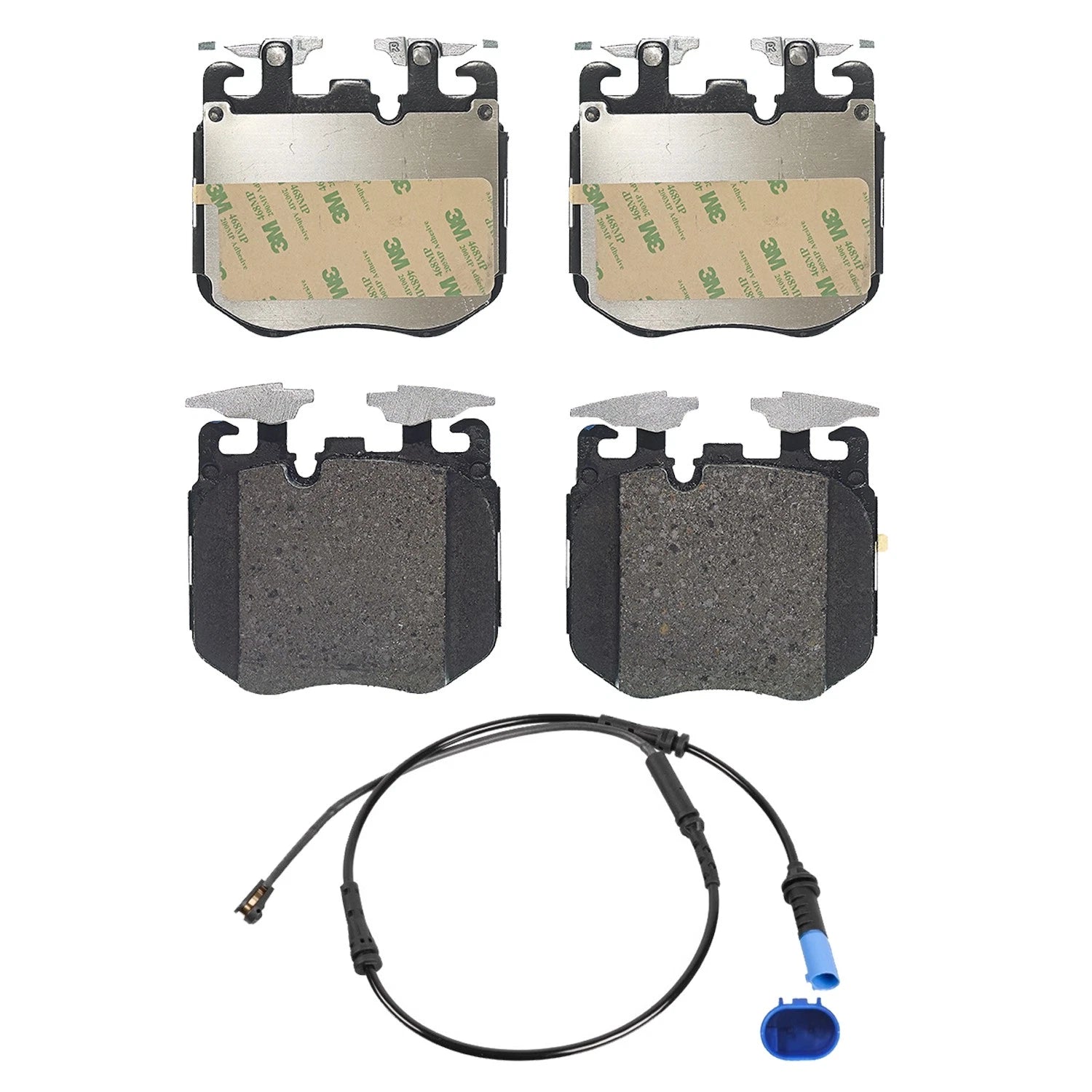 Set of 4 Brembo Front Low-Met Brake Pads with Wear Sensor for BMW G05 G06 G07 (2019–2023)