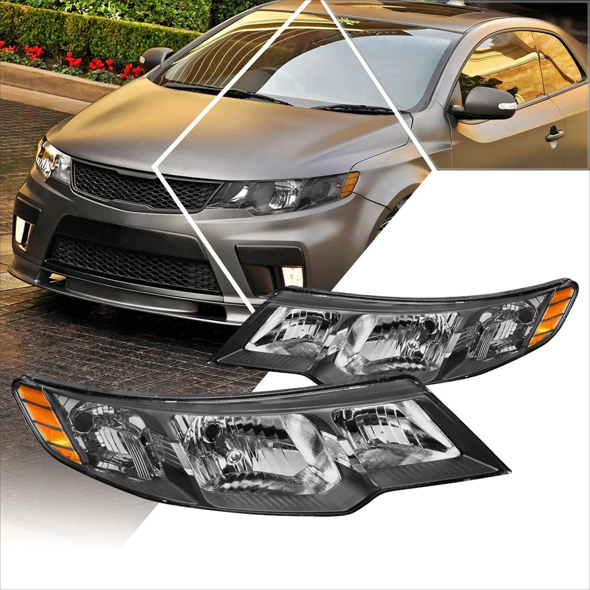 Direct Replacement Headlight Lamps for Kia Forte Koup (2010–2013)