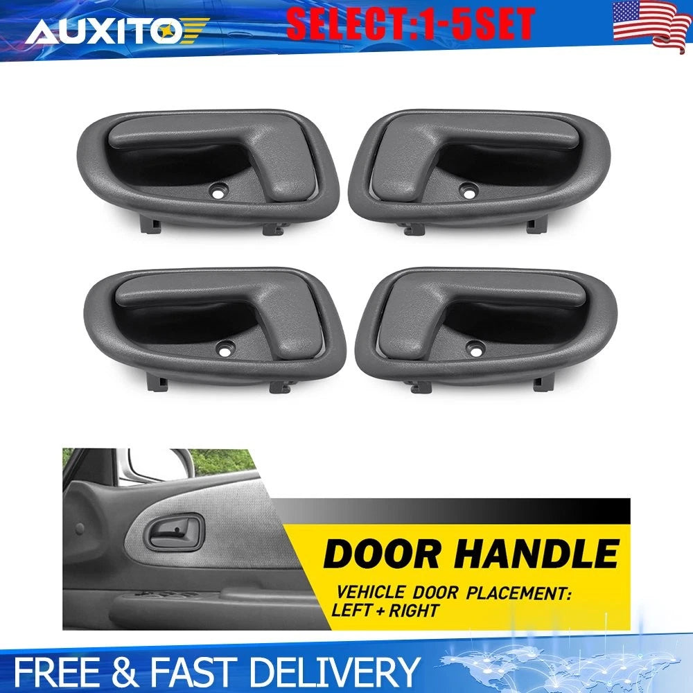 Set of 2 Interior Door Handles for Geo Prizm Toyota Corolla (1993–1997) Gray