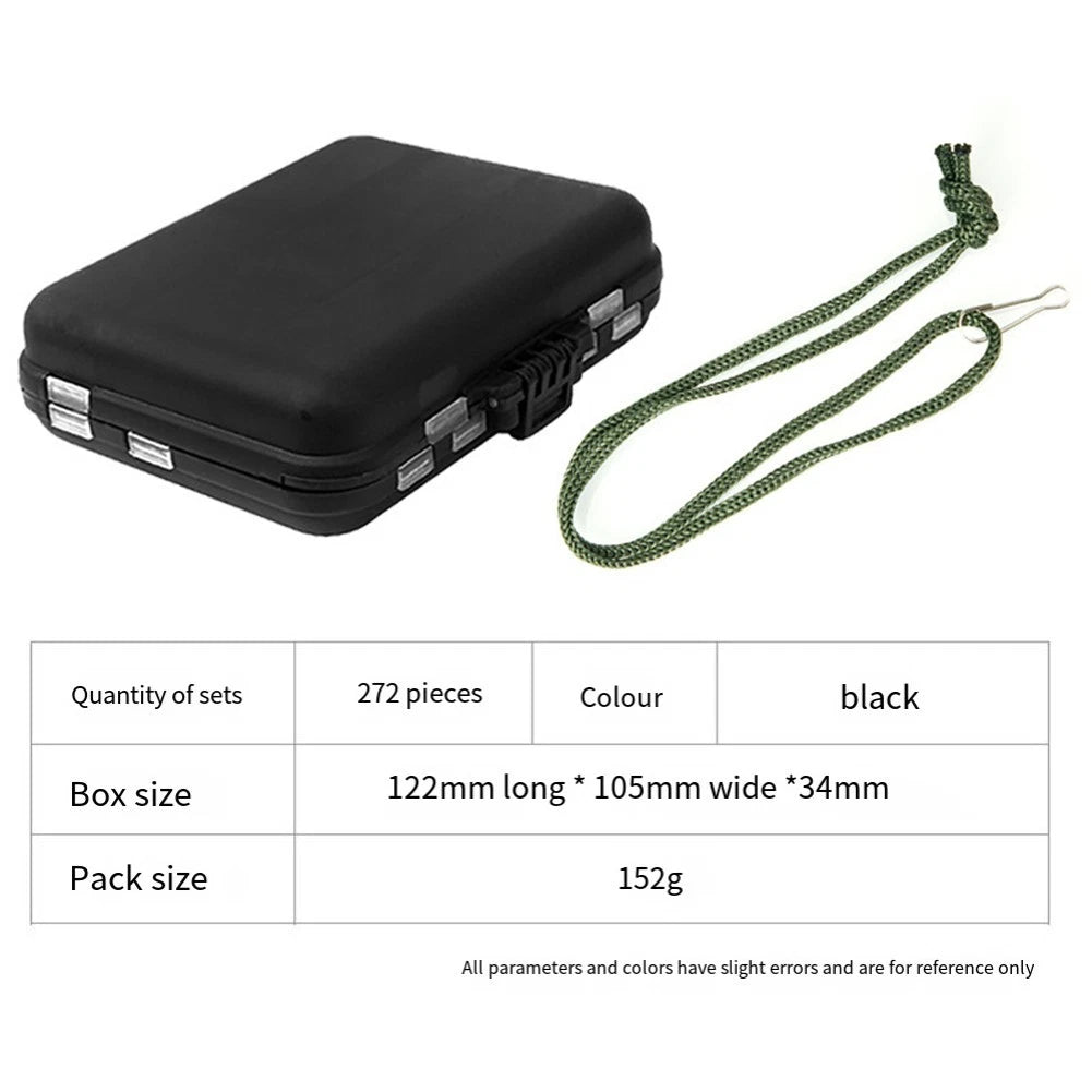 272 Piece Carp Fishing Accessory Kit with Hooks, Swivels, Beads, Connectors