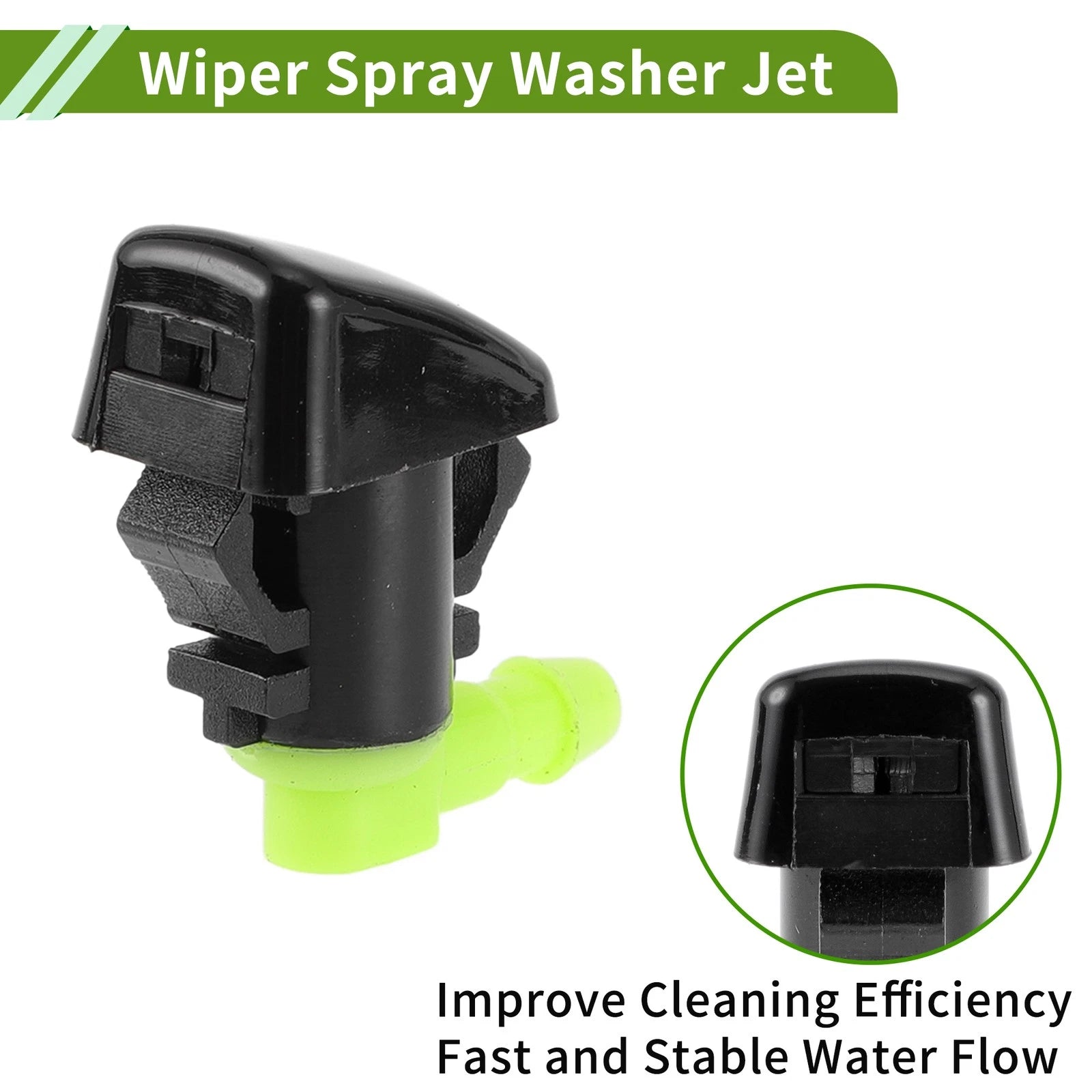 Set of 1 Windshield Washer Nozzle w/ Hose Connector for Dodge  No.68269108AA