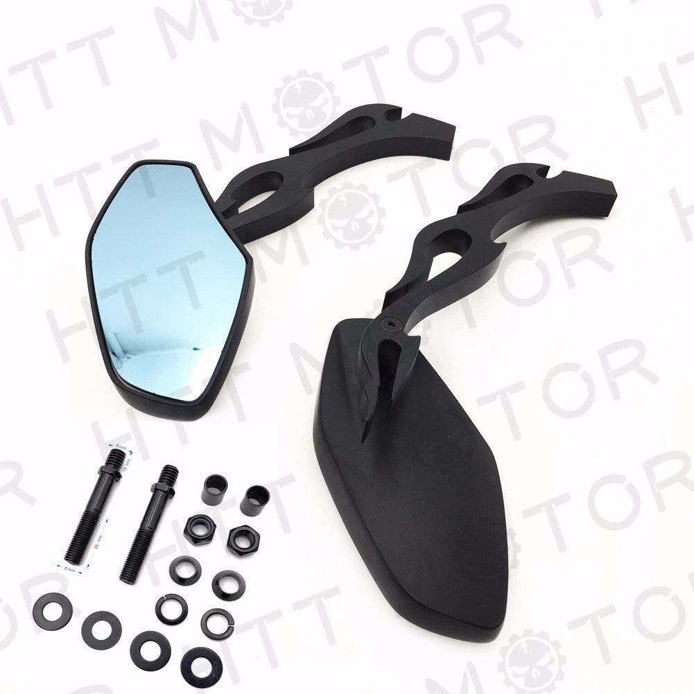 Black Rearview Side Mirrors for Harley Davidson Street Bike