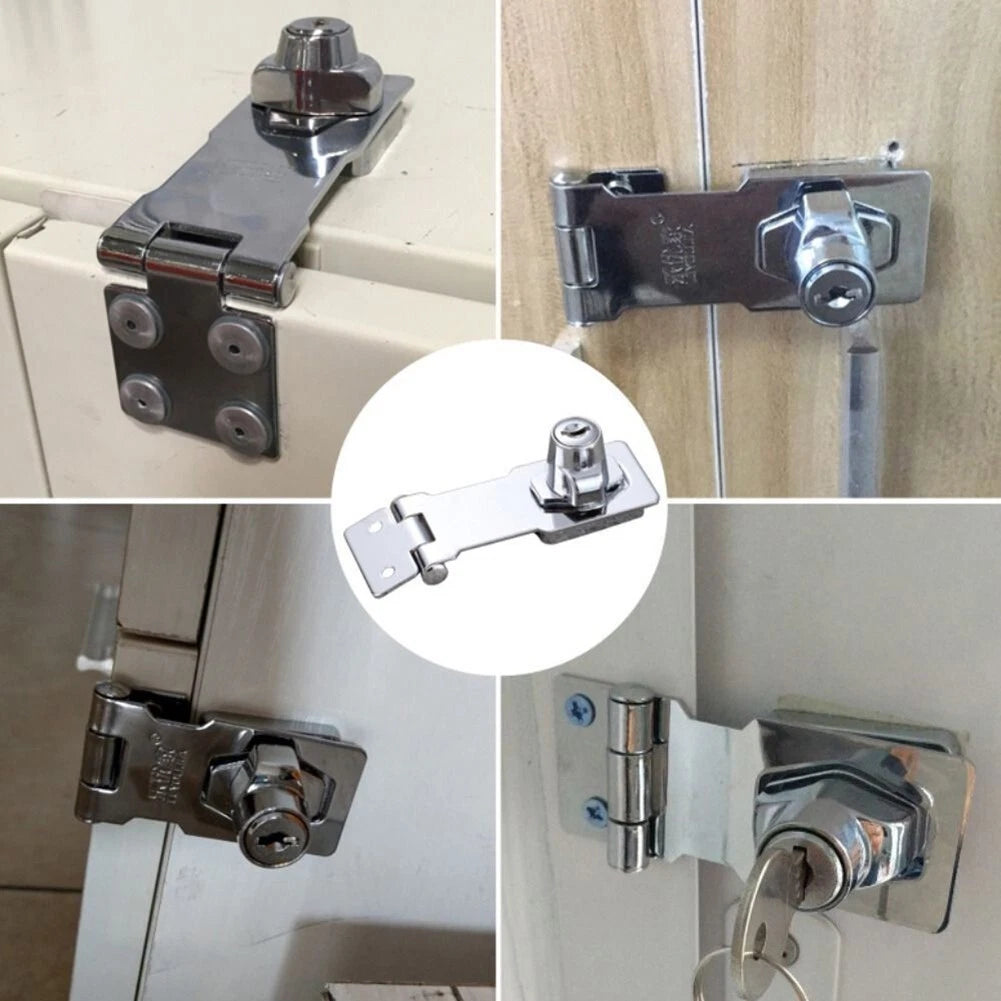 Locking Hasp and Staple for Customizable Size Install