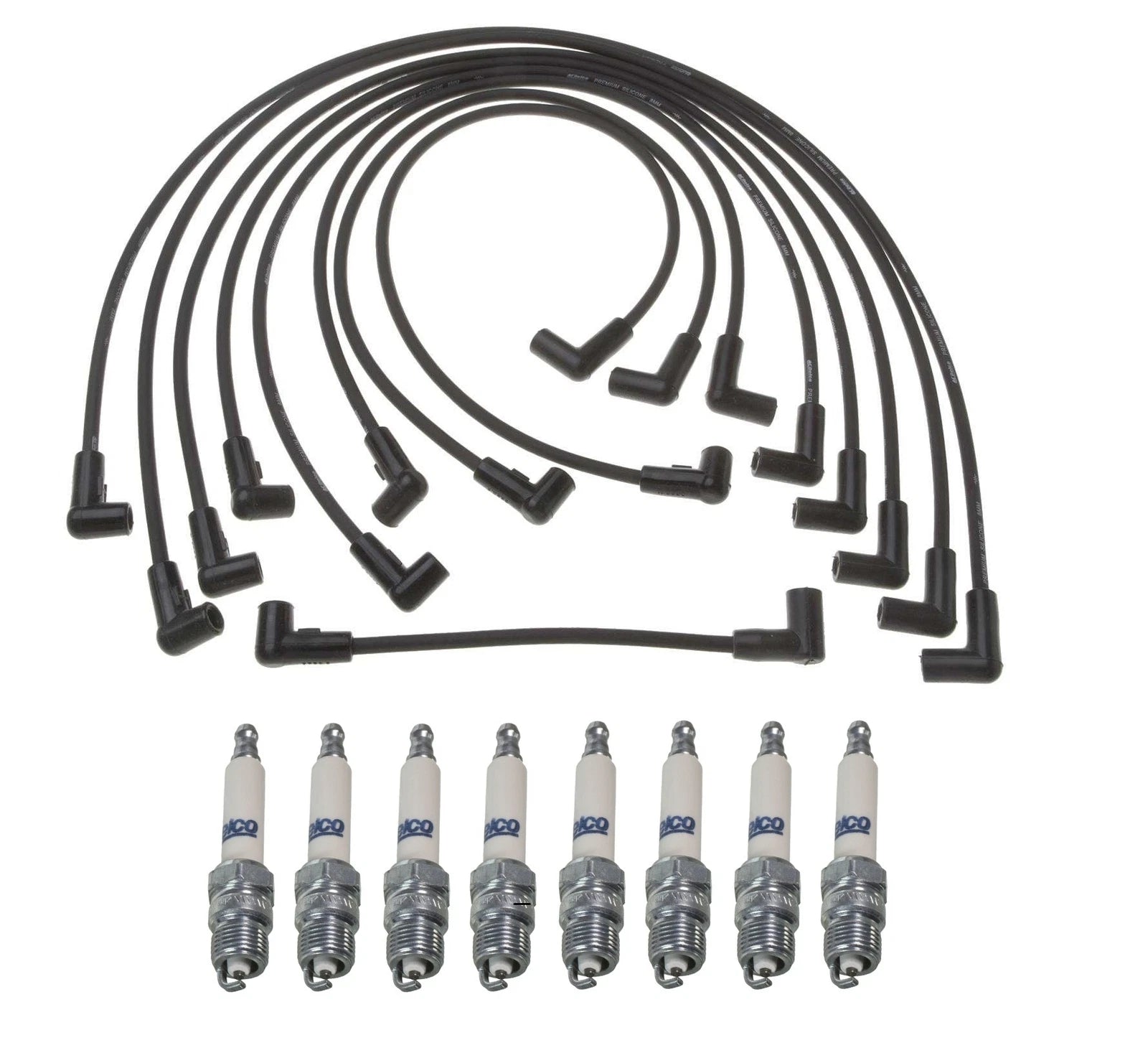 Pro Ignition Wire Set & ACDelco Rapidfire Spark Plugs for Chevy GMC V8