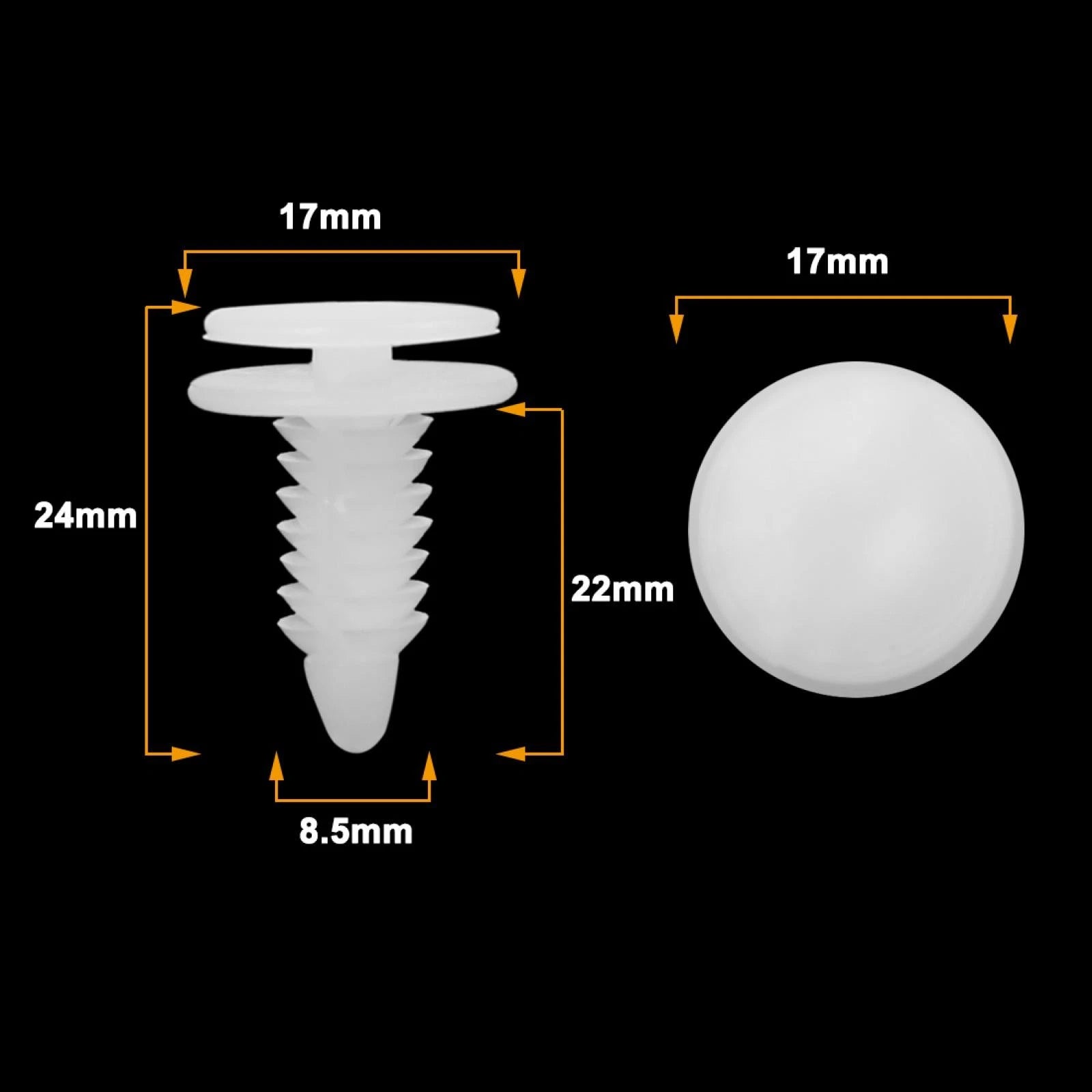 100 Pcs Door Panel Clips Fasteners 6503709 for Chrysler Dodge Ram 