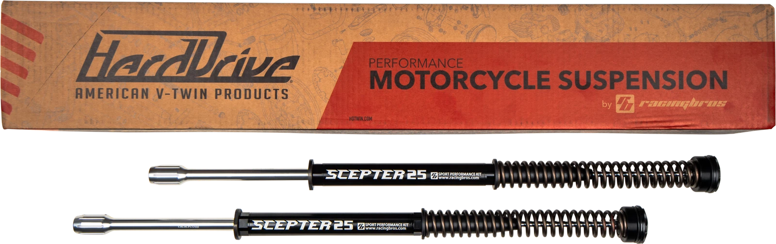 Scepter Fork Kit 25mm Cartridge for Harley Touring (2014–2017)