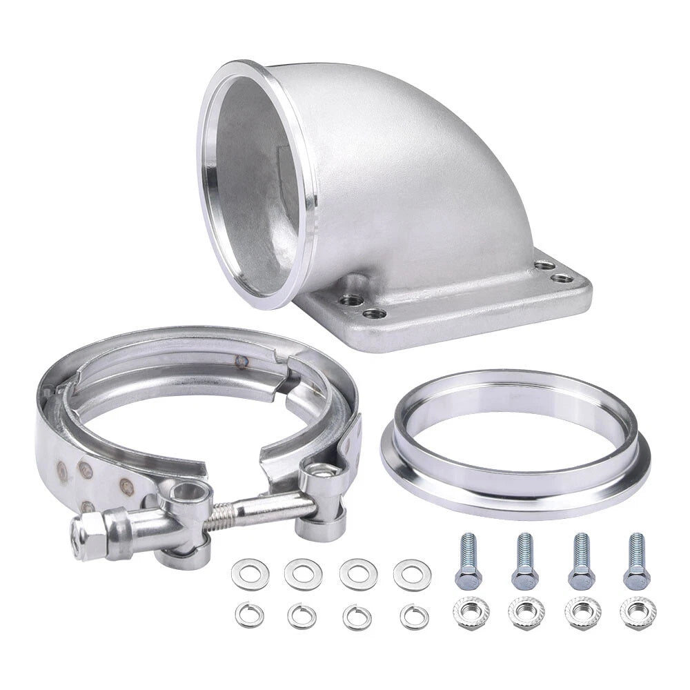 3" V Band 90 Degree Turbo Elbow Adapter Flange Clamp for T3 T4 (1980–1999)