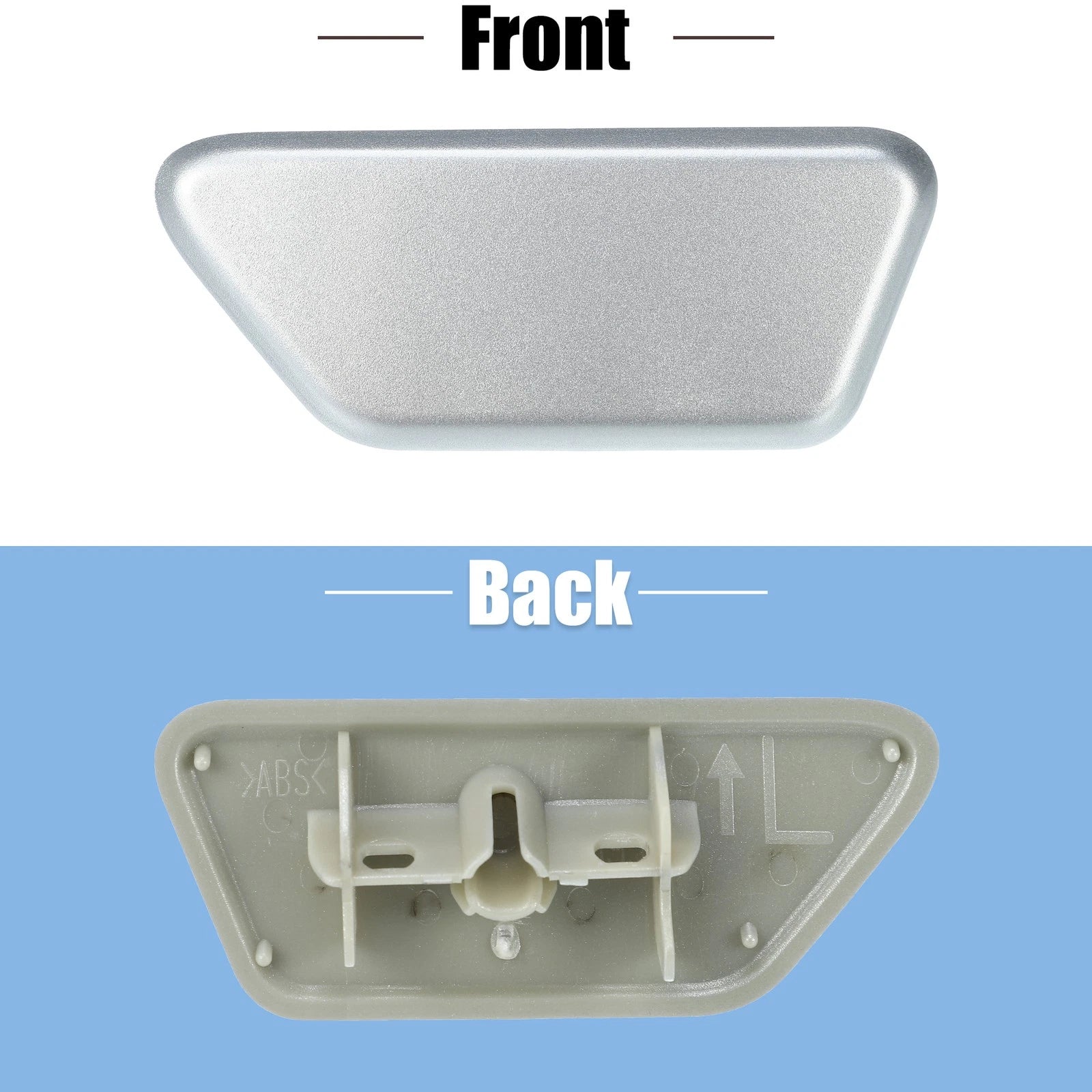 Left Headlight Washer Nozzle Cover for Mitsubishi (No. 8264A191HA) Silver Tone