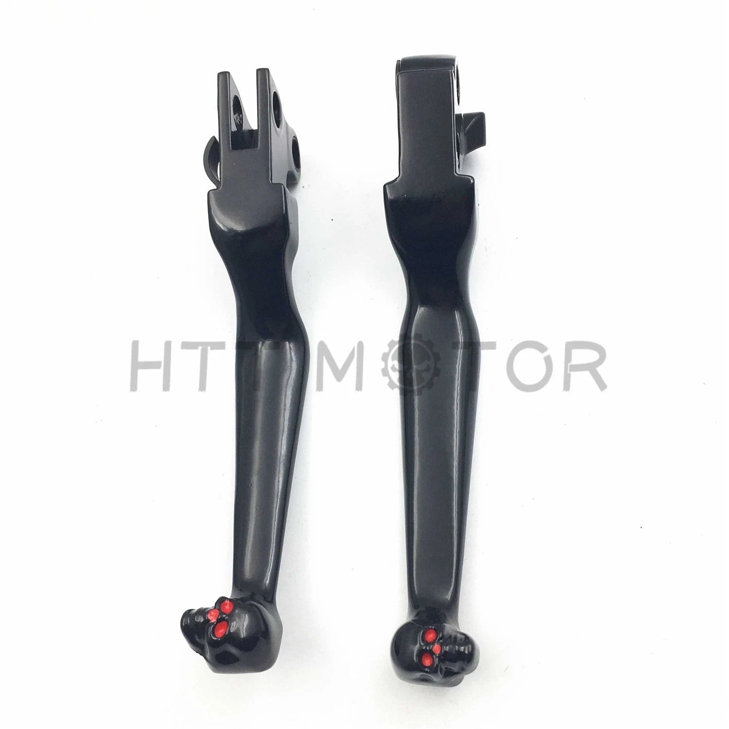 Black Skull Brake Clutch Levers for Harley Fat Boy Dyna Road King (1990–2023)