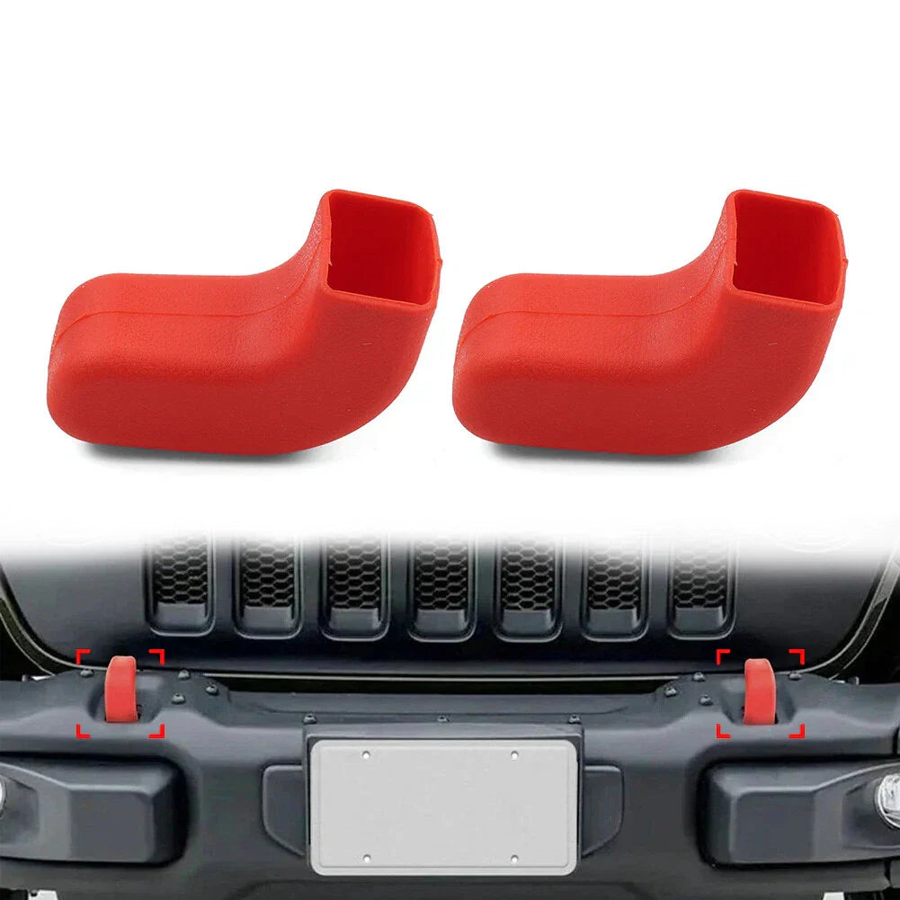 Front Bumper Tow Hook Cover for Jeep Wrangler JK JL JT (2007-2023)