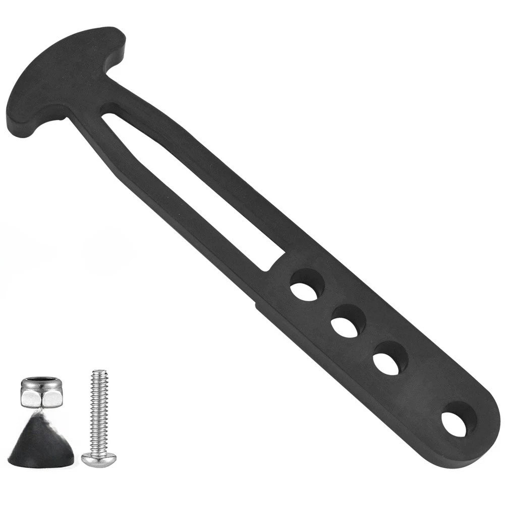 Rubber Strap for Telescoping Ladder - 7 Inch, 4 Hole, Black