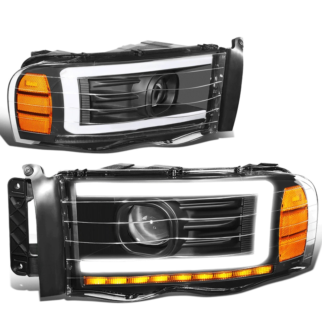 LED DRL Sequential Turn Signal Projector Headlight for Dodge Ram (2002–2005)