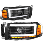 LED DRL Sequential Turn Signal Projector Headlight for Dodge Ram (2002–2005)