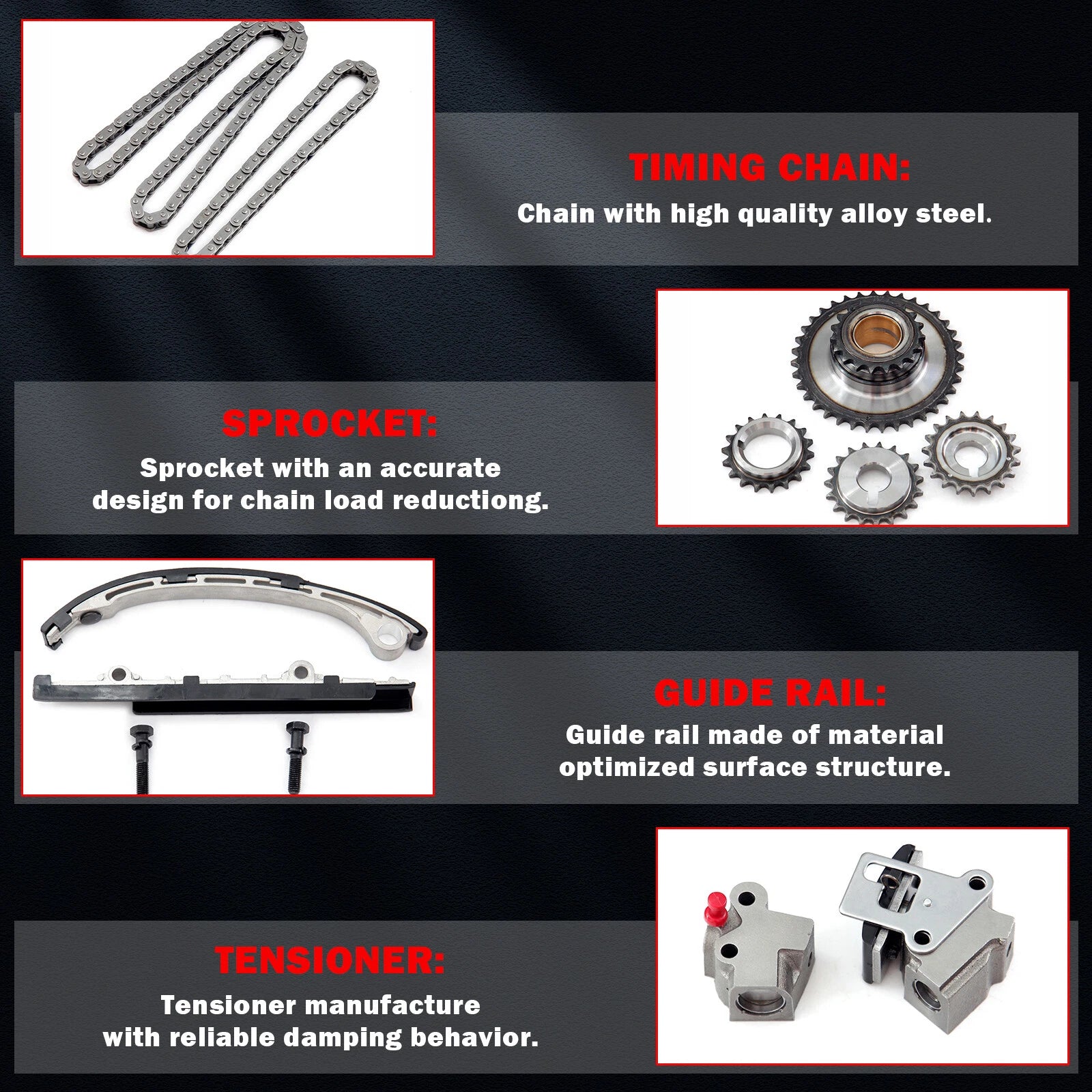 Timing Chain Kit for Nissan Altima Frontier Xterra 2.4L (1998-2004)