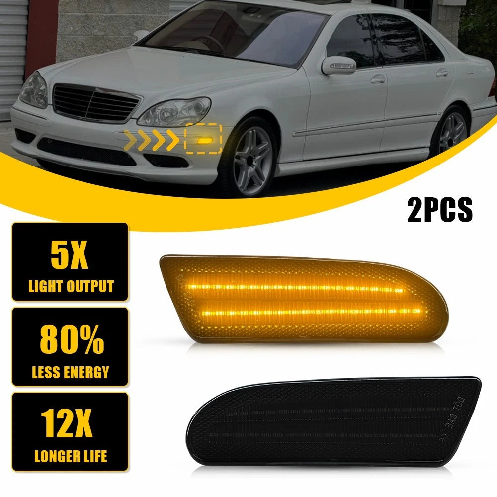 Amber LED Front Side Marker Lamp for Mercedes-Benz S55 AMG (2001–2006)