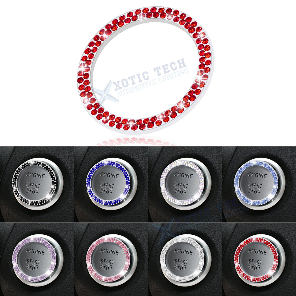 Bling Diamond Car Engine Start Stop Button Surround for Toyota (2018–2024)