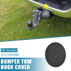 Car Rear Bumper Tow Hook Cover for Dodge Ram 1500-3500 (2010-2023) Black