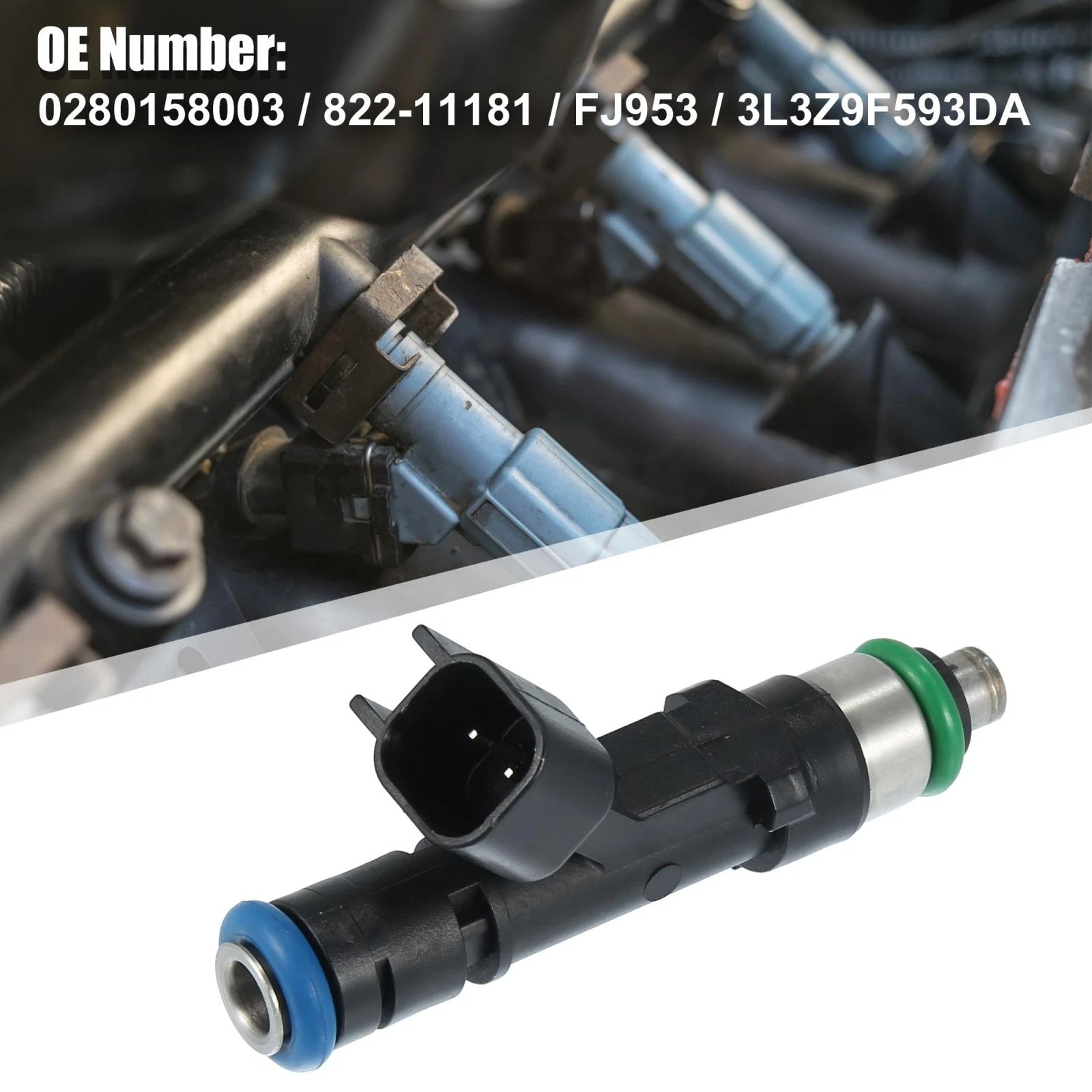 Set of 8 Fuel Injectors for Ford F150 FX4 XL XLT 5.4L V8 (2004)