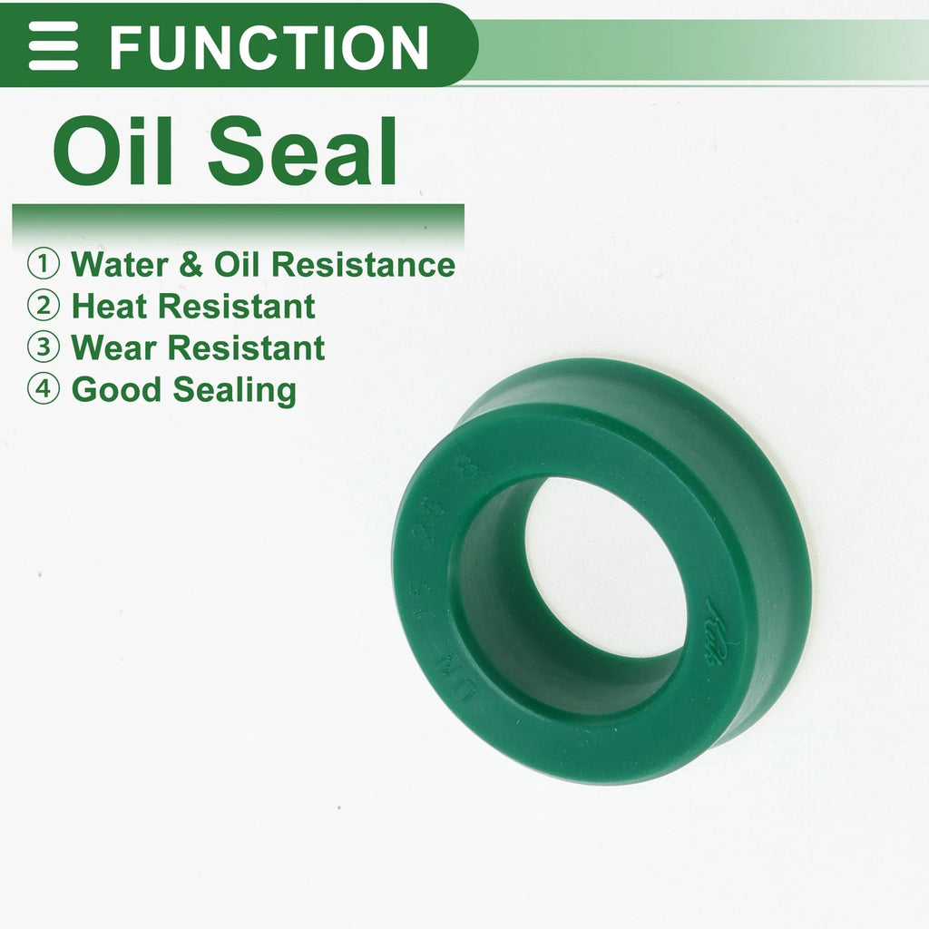 Set of 5 Oil Seal Rotary Shaft Seal 15x25x8mm High Pressure Green for Various Models