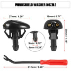 3X Front Windshield Washer Nozzle Kit 28931-3S500 for Nissan Frontier (1998–2004)
