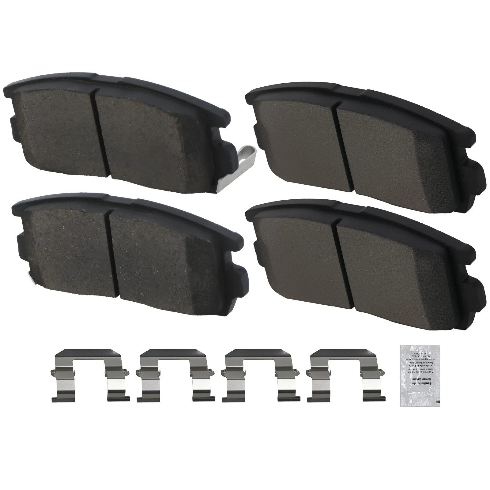 Set of 4 Rear Ceramic Brake Pads for Pontiac Torrent (2007–2009) / GMC Terrain (2010–2017)