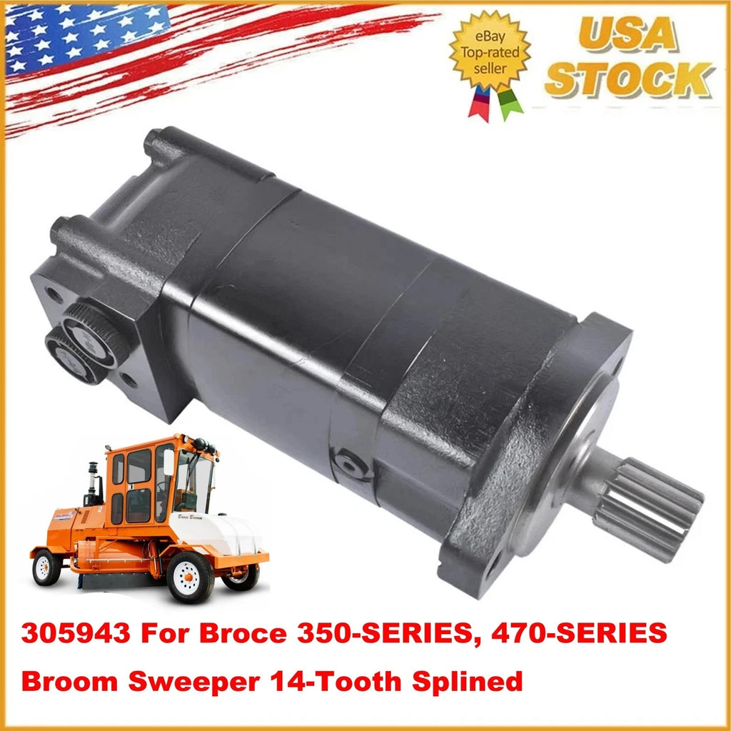 Hydraulic Motor for Broce CR350 Broom Sweeper (350-Series)