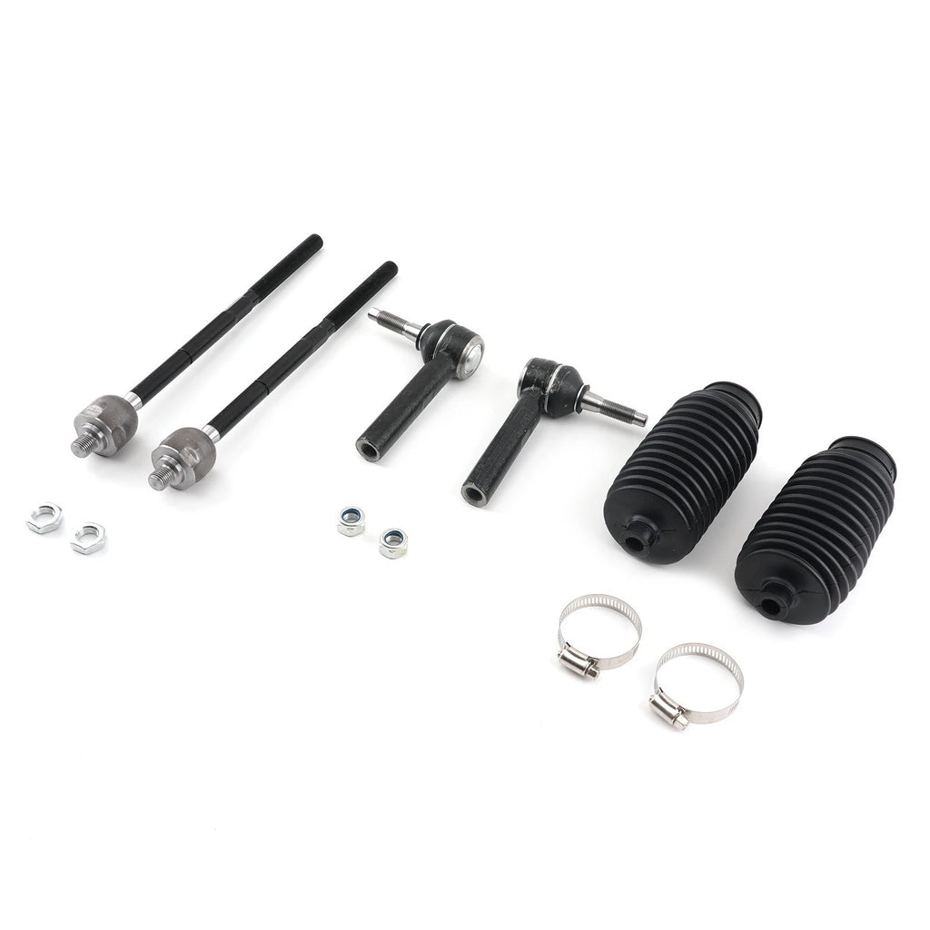 6x Inner Outer Tie Rod End Link Set with Steering Boot for Plymouth Neon (2000–2001)