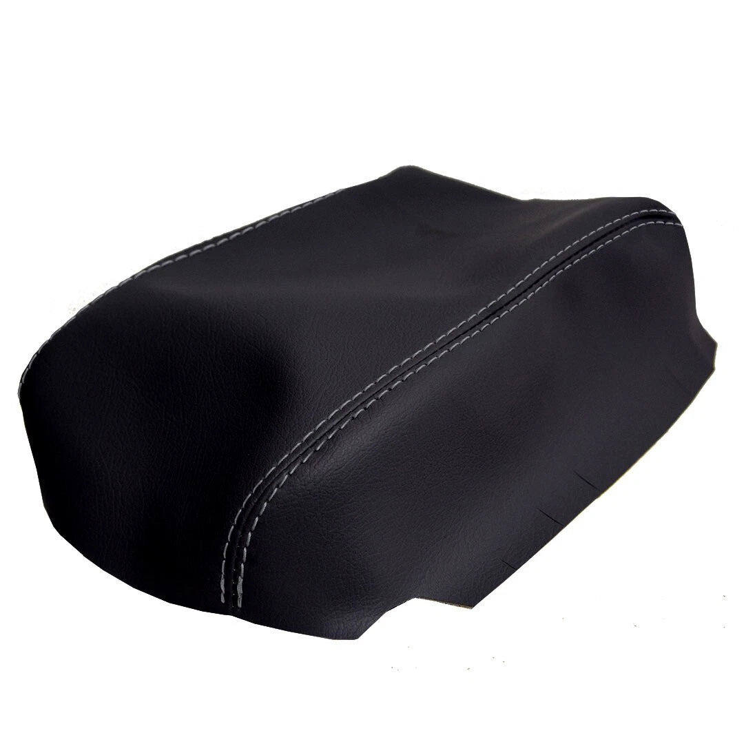 Console Lid Armrest Cover for Kia Sorento (2014–2020) PVC Leather Gray Stitch