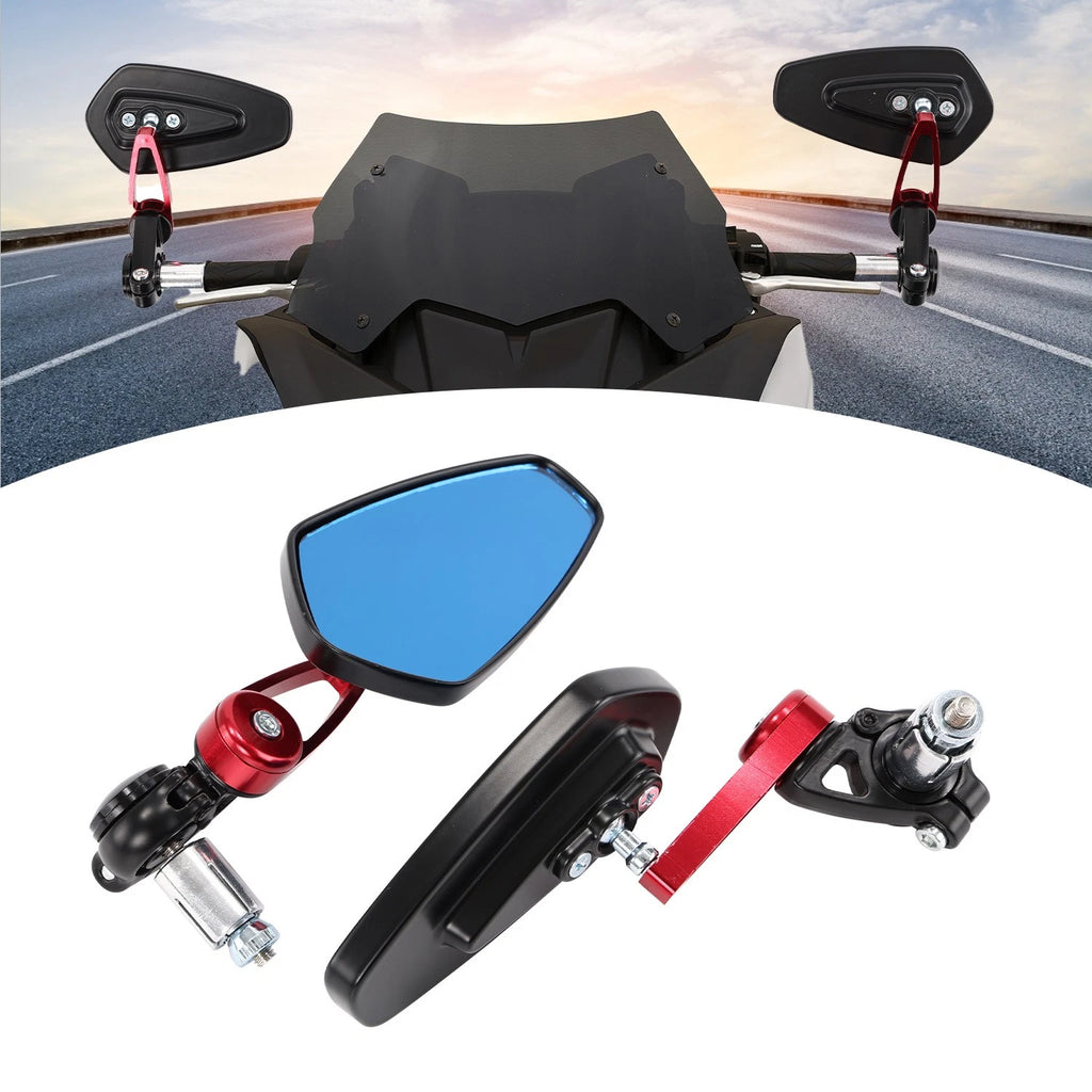 7/8" CNC Aluminum Bar End Rearview Mirrors for Universal Motorcycles