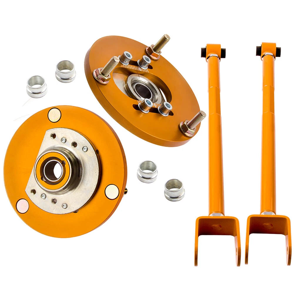 Adjustable Rear Camber Control Arms + Front Camber Plate for BMW E46 Z4 X3 (2000–2006)