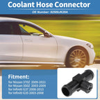 Engine Coolant Hose Connector for Nissan 370Z (2009–2021) Nylon 92500JK20A Black